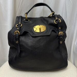 Miu Miu Black 2 Way Leather Backpack